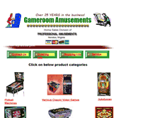 Tablet Screenshot of gameroomamusements.com